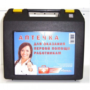 Аптечка для оказания первой помощи работникам офисов «МИРАЛ» (Пластиковый футляр)